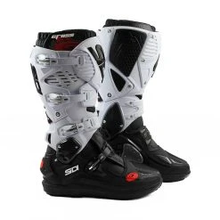 Sidi Crossfire 3 SRS Off-Road Boots - Black White -Motorcycle clothing mfire3wsrs nebi 01 28