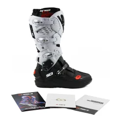 Sidi Crossfire 3 SRS Off-Road Boots - Black White -Motorcycle clothing mfire3wsrs nebi 07 4 jpg