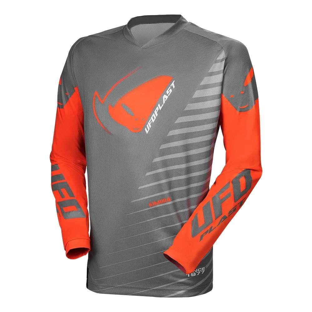 UFO Kimura Motocross Jersey - Grey Orange 4 UFO Kimura Motocross Jersey - Grey Orange - Image 2
