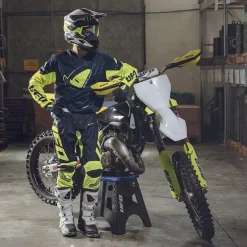 UFO Kimura Motocross Jersey - Blue Yellow -Motorcycle clothing mg04490ndflu 04 jpg