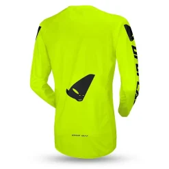 UFO Radial Neon Yellow Motocross Jersey -Motorcycle clothing mg04527dflu back jpg