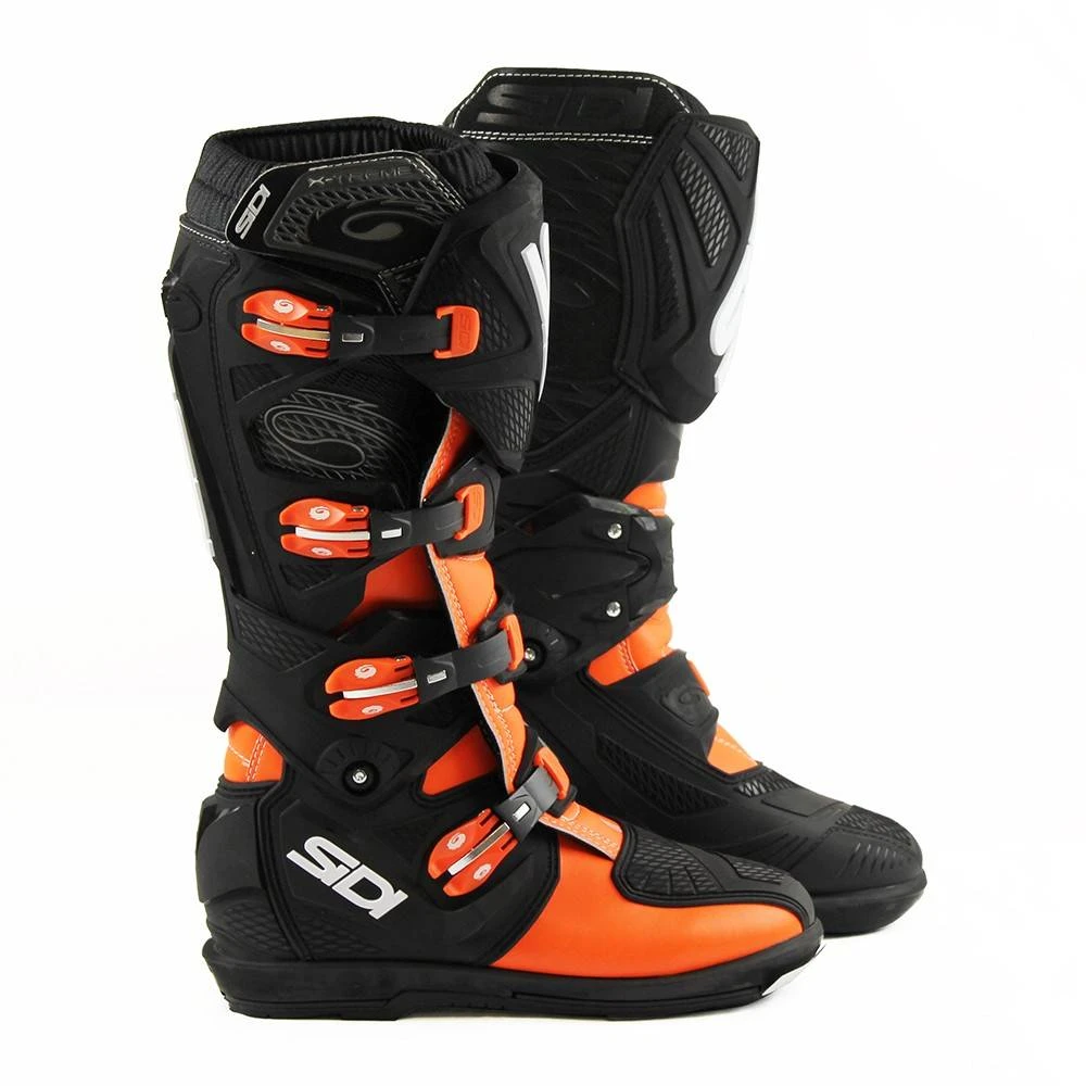 Sidi X3 Xtreme SRS Orange Fluo Black Motocross Boots 3 Sidi X3 Xtreme SRS Orange Fluo Black Motocross Boots