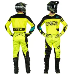 O'Neal Element Racewear Kit Combo Neon Yellow / Black 12 O'Neal Element Racewear Kit Combo Neon Yellow / Black -Motorcycle clothing oneal element gear set black neon yellow 2 jpg