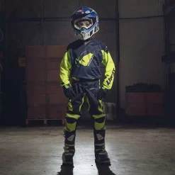 UFO Kids Kimura Blue Yellow Motocross Pants -Motorcycle clothing pi04495ndflu 04 jpg