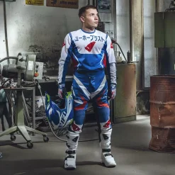 UFO Takeda Blue Red Motocross Pants -Motorcycle clothing pi04503cb 04 jpg