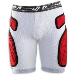 UFO Atom White Red Soft Padded Shorts