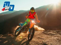 UFO Reactor 2 Evolution Fluo Red Chest Protection -Motorcycle clothing pt02272bflu rider jpg