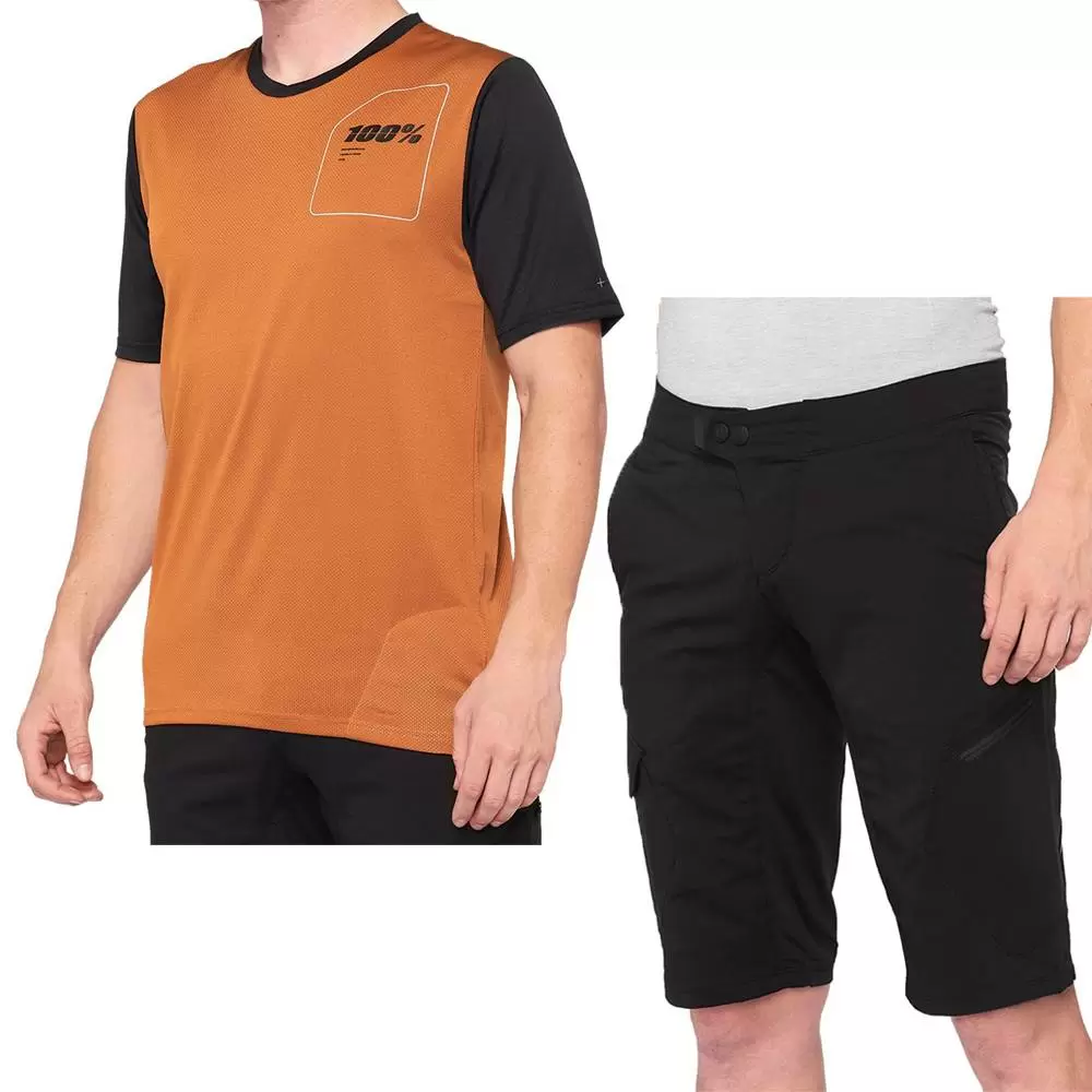 100% Ridecamp Terracotta Black Motocross Kit Combo 3 100% Ridecamp Terracotta Black Motocross Kit Combo