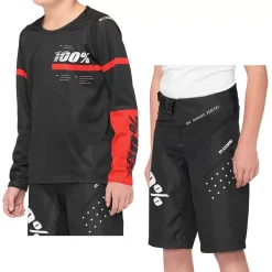 100% Kids R-Core Motocross Kit Combo 2 - Black Red