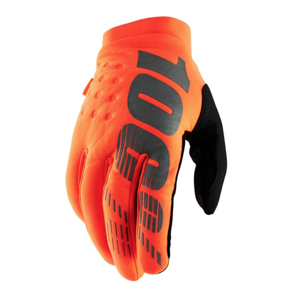 100% Brisker Cold Weather Gloves - Fluo Orange Black 6 100% Brisker Cold Weather Gloves - Fluo Orange Black - Image 4