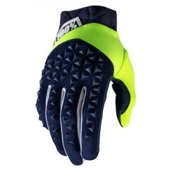 100% Airmatic Navy Fluo Yellow Motocross Gloves