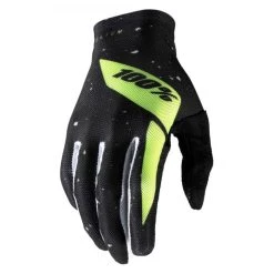 100% Celium Black Fluo Yellow Motocross Gloves