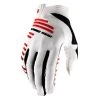 100% R-Core White Motocross Gloves