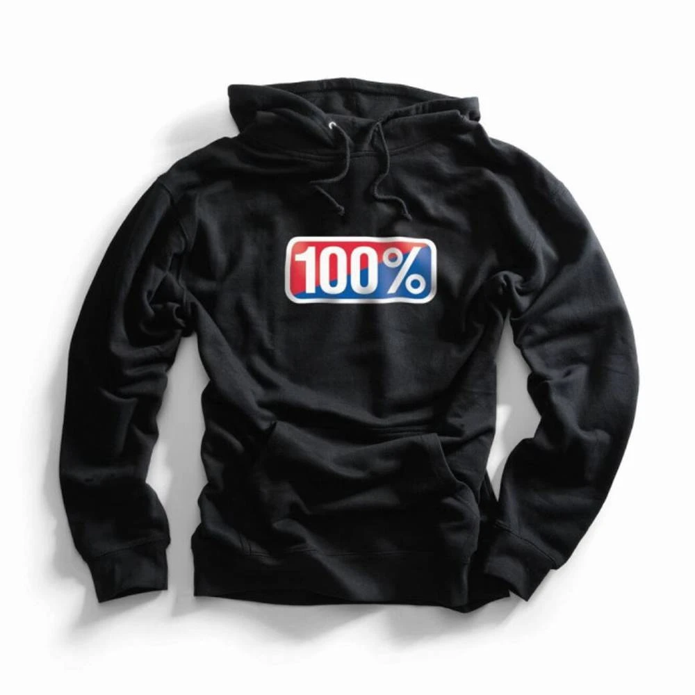 100% Classic Black Pullover Hoodie 7 100% Classic Black Pullover Hoodie - Image 5