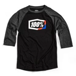 100% Stripes Three Quarter Tech T-Shirt - Black
