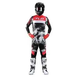 Troy Lee Designs SE Ultra Grime Black Rocket Red Motocross Kit Combo -Motorcycle clothing seukcbr 04 jpg