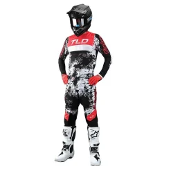 Troy Lee Designs SE Ultra Grime Black Rocket Red Motocross Kit Combo -Motorcycle clothing seukcbr 05 jpg