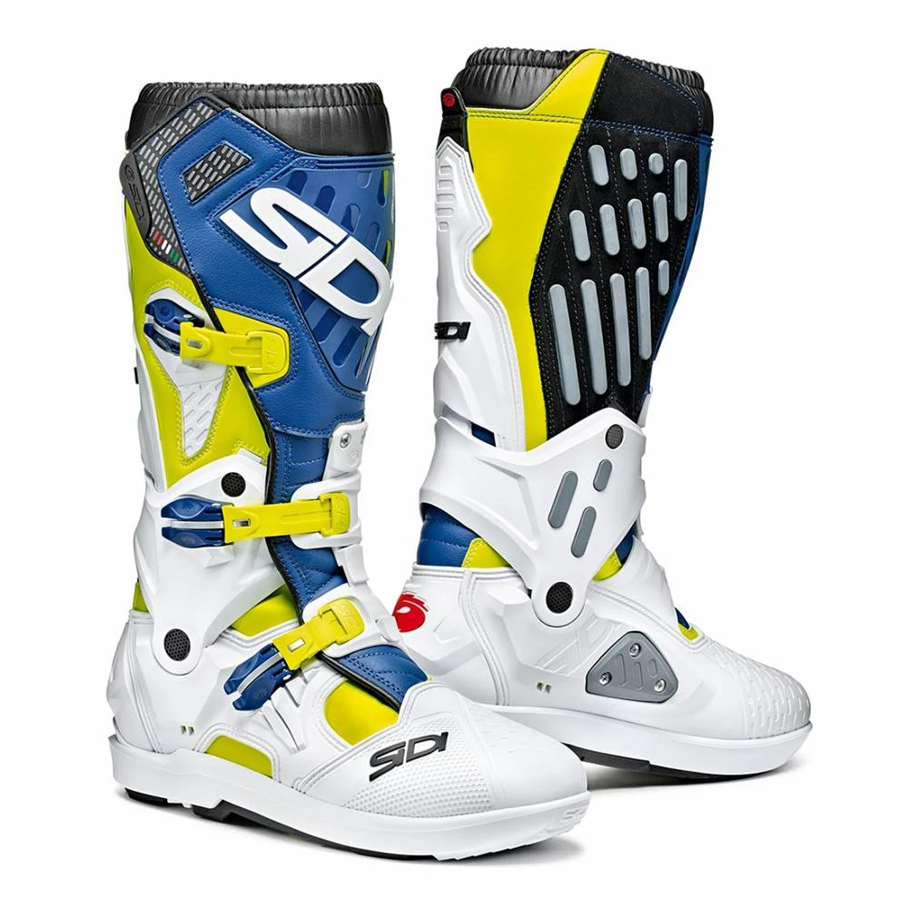 Sidi Atojo SRS Yellow Fluo White Blue Motocross Boots 12 Sidi Atojo SRS Yellow Fluo White Blue Motocross Boots - Image 10