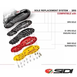 Sidi Crossfire Enduro Soles E1 SRS No 104 Black -Motorcycle clothing sidi enduro sidi crossfire 2 srs jpg