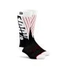 100% TORQUE Comfort Moto Socks -Motorcycle clothing torque black white 3